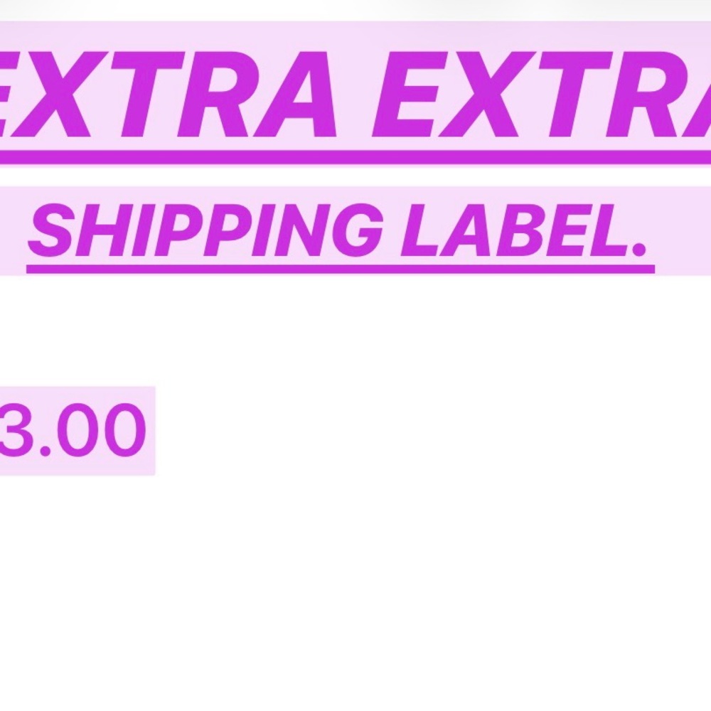 Pink Extra Shipping Label Service